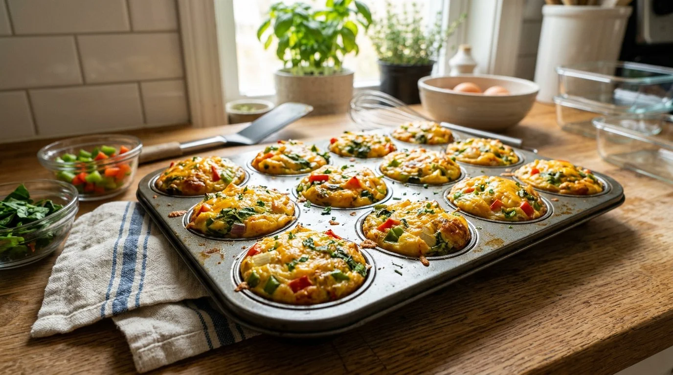 Æg-muffins med grøntsager
